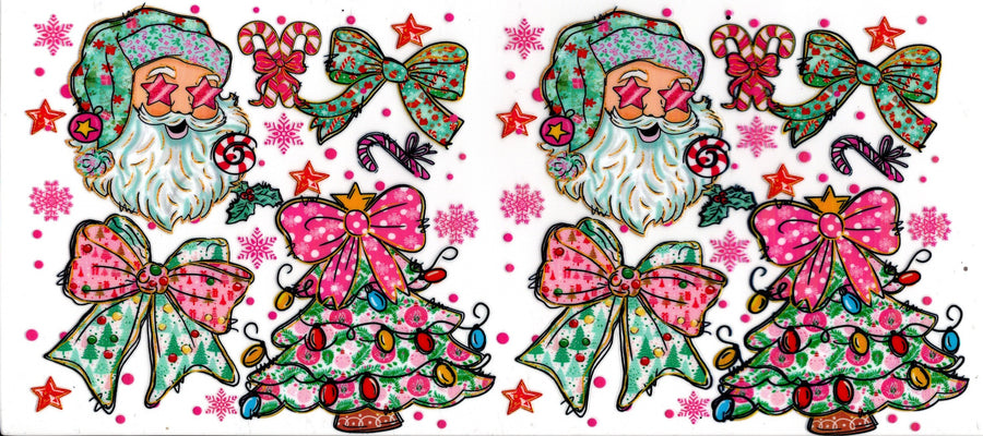 Pastel Santa Trees and Bows