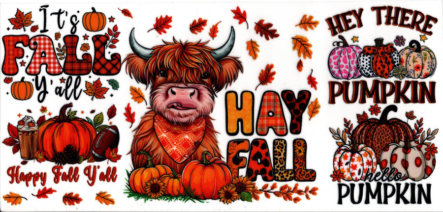 Hay Fall ~ Highland Cow