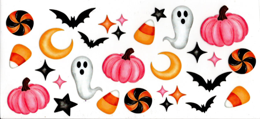 Pumpkins Ghosts Candy Corn Bats