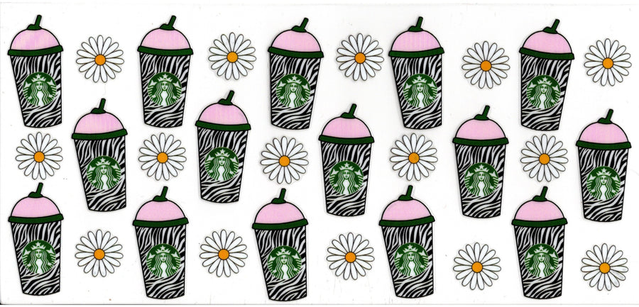 Starbucks Coffee Cups and Daisies