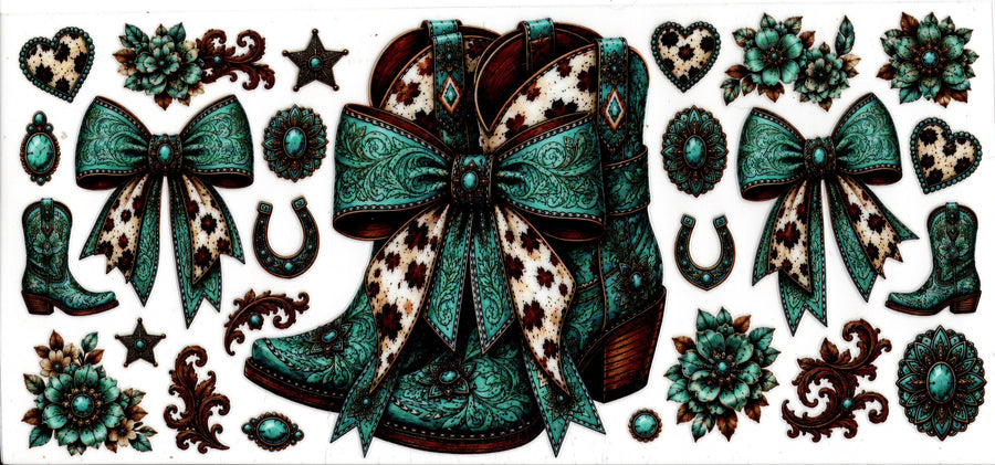 Western Boots ~ All Turquoise