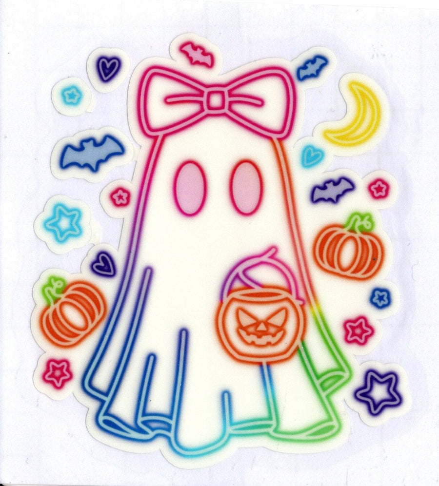 Neon Halloween Ghost