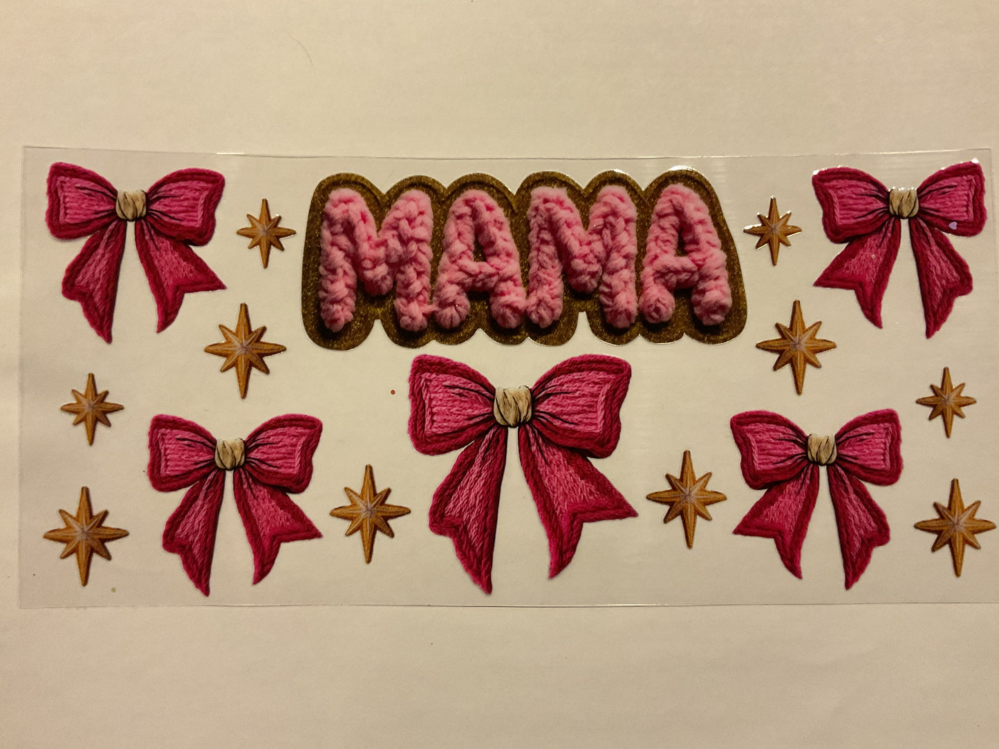 Mama Pink Yarn and Bows