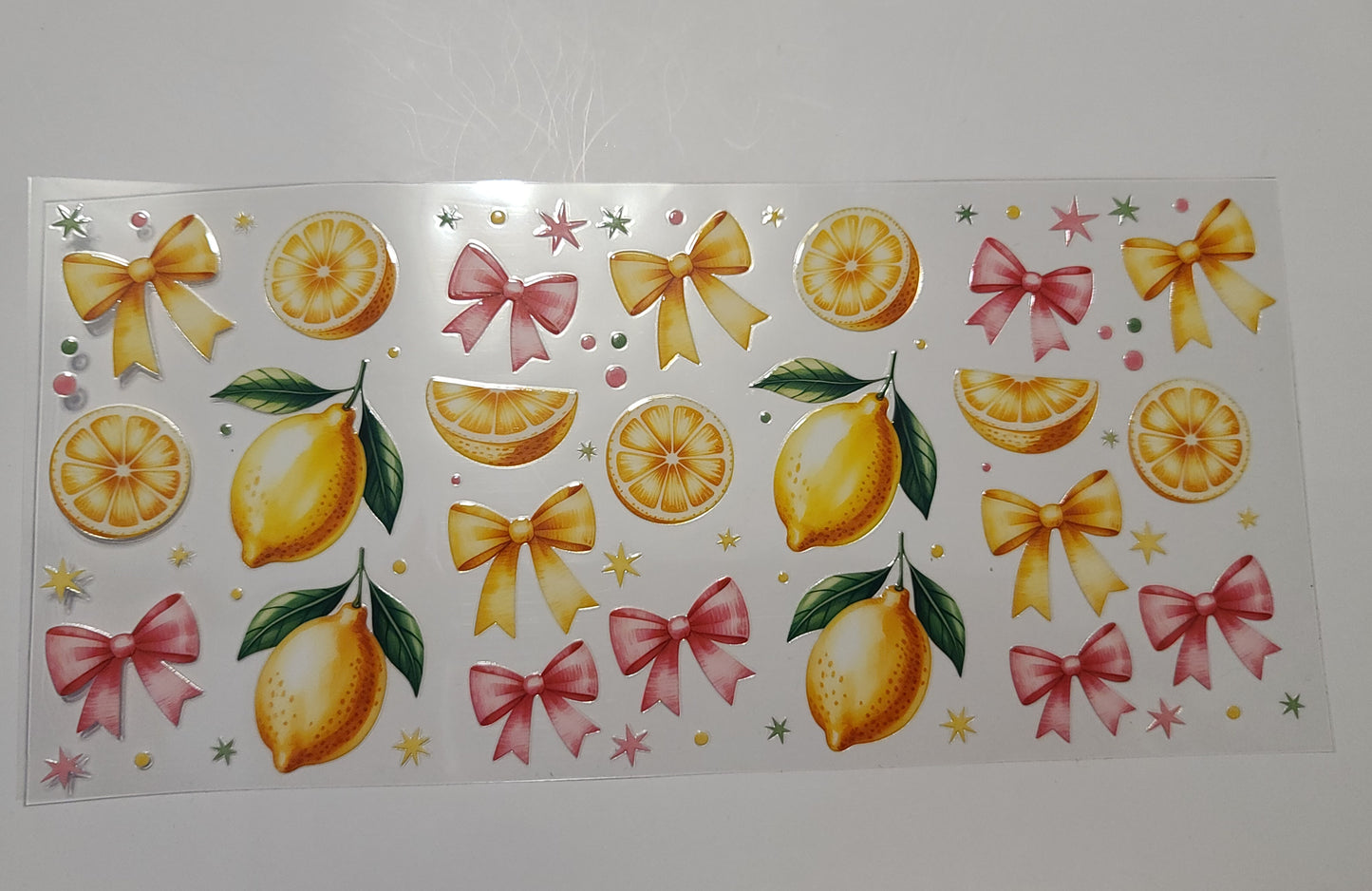 Lemons Pink and Yellow Bows