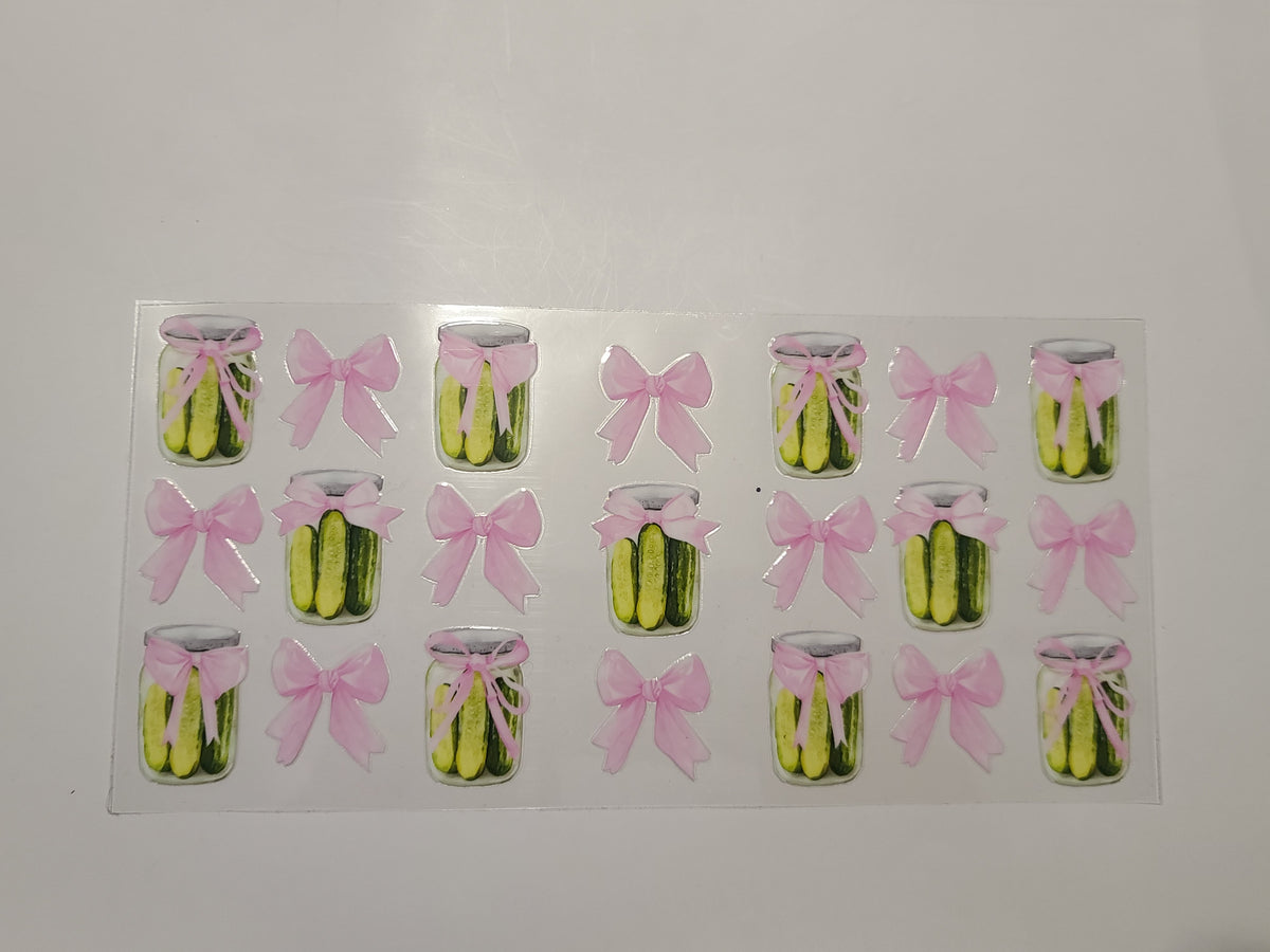 Pickles Jars Pink Bows