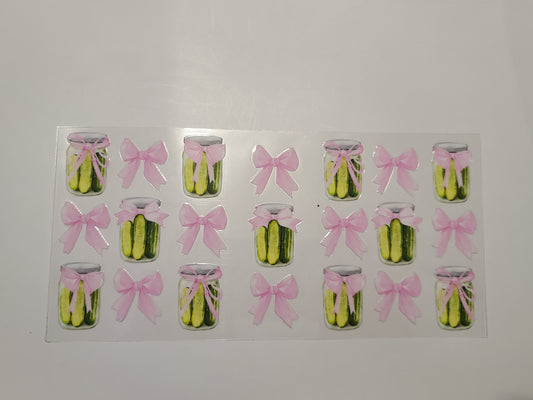 Pickles Jars Pink Bows