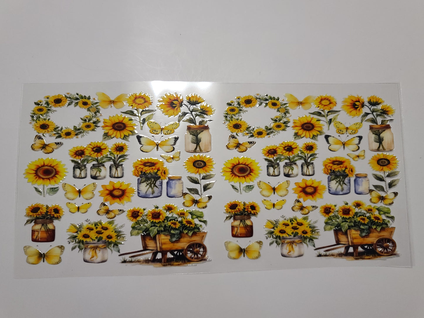 Sunflowers and Yellow Butterflies