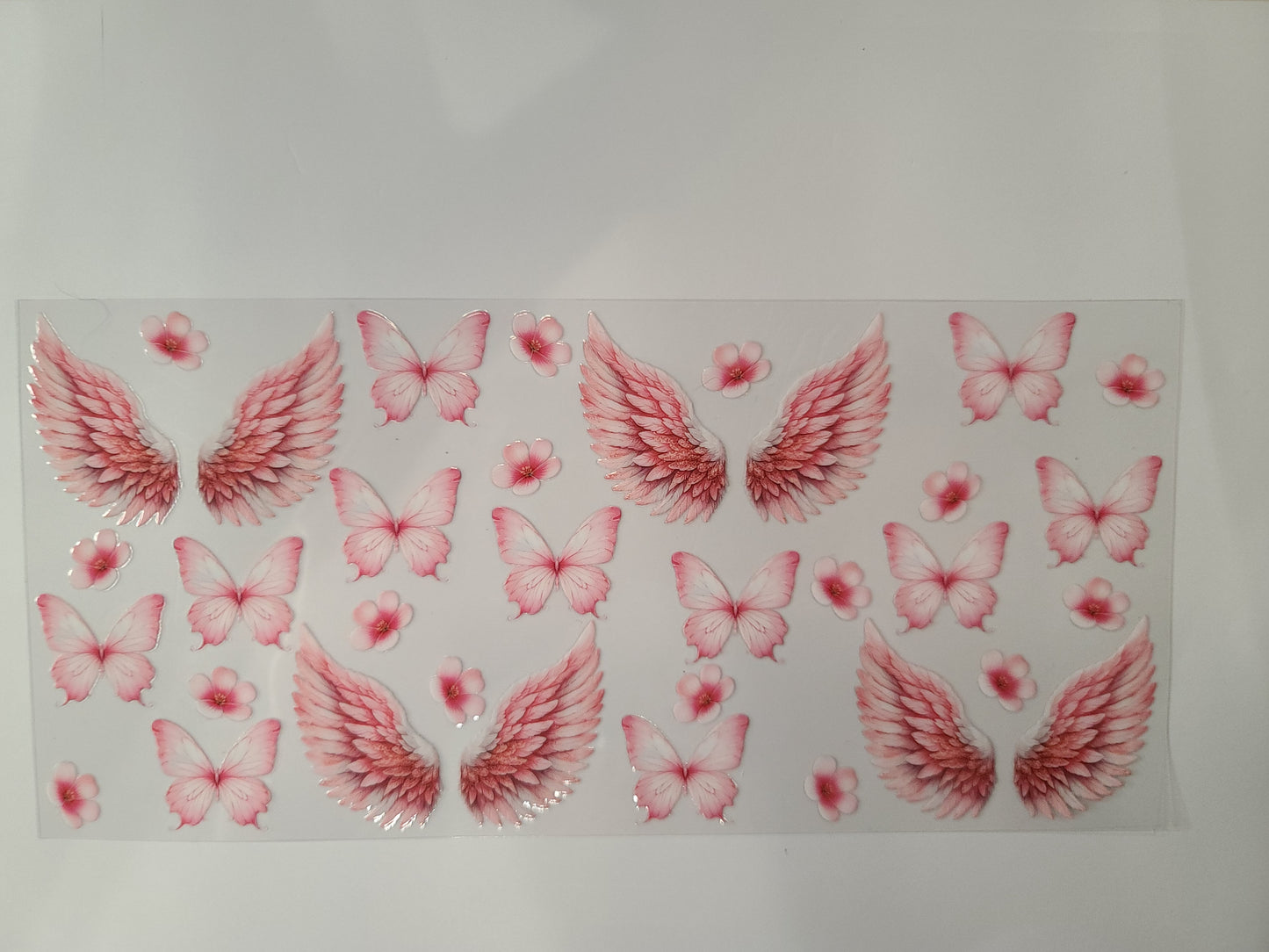 Pink Angel Wings and Butterflies