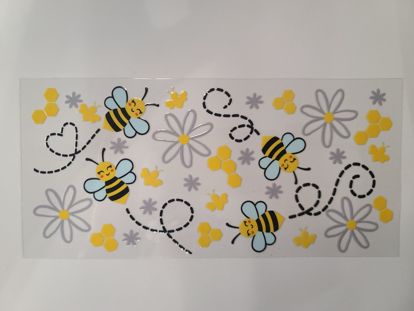 Bees Honeycomb Flowers