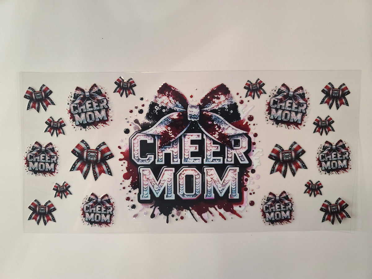 Cheer Mom Black and Maroon