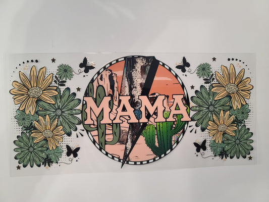 Mama Green/Yellow Flowers Desert