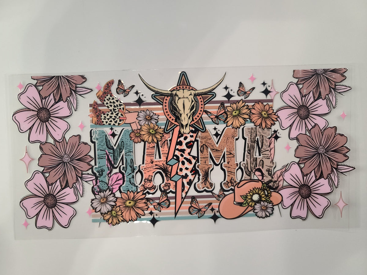 Mama Pink/Brown Flowers Western Theme