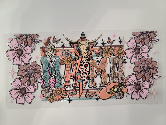 Mama Pink/Brown Flowers Western Theme