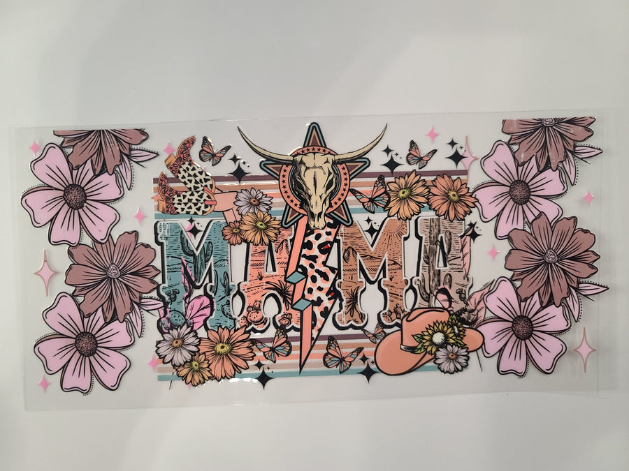 Mama Pink/Brown Flowers Western Theme