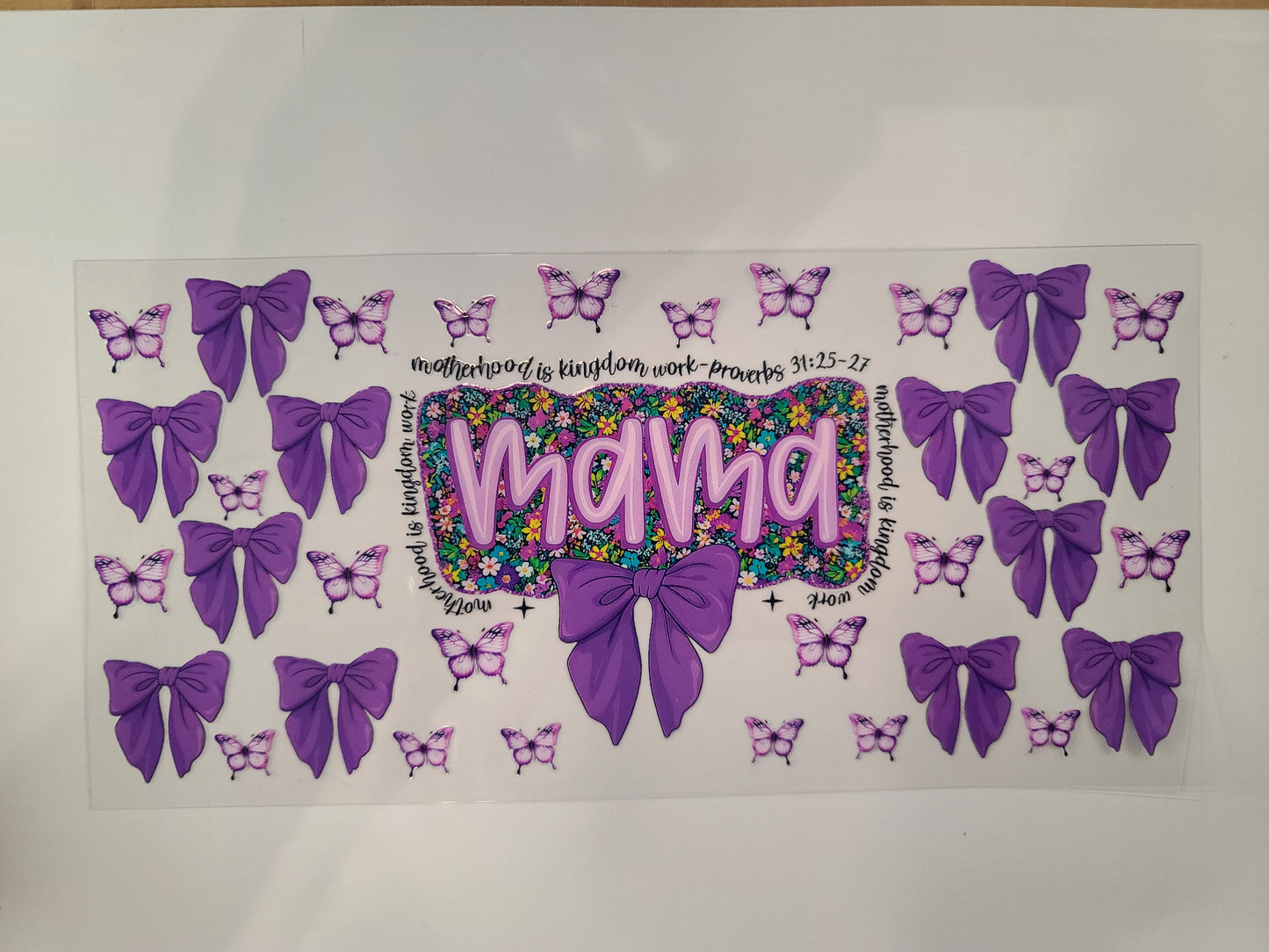 Mama Purple Butterflies and Bows