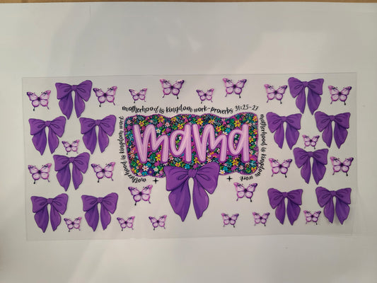 Mama Purple Butterflies and Bows