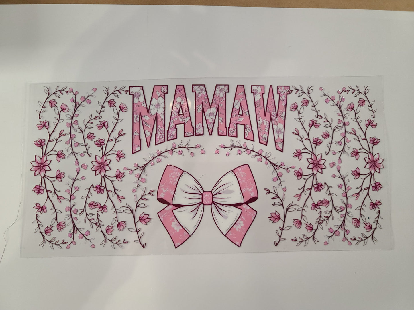 Mamaw Pink Floral With Bow