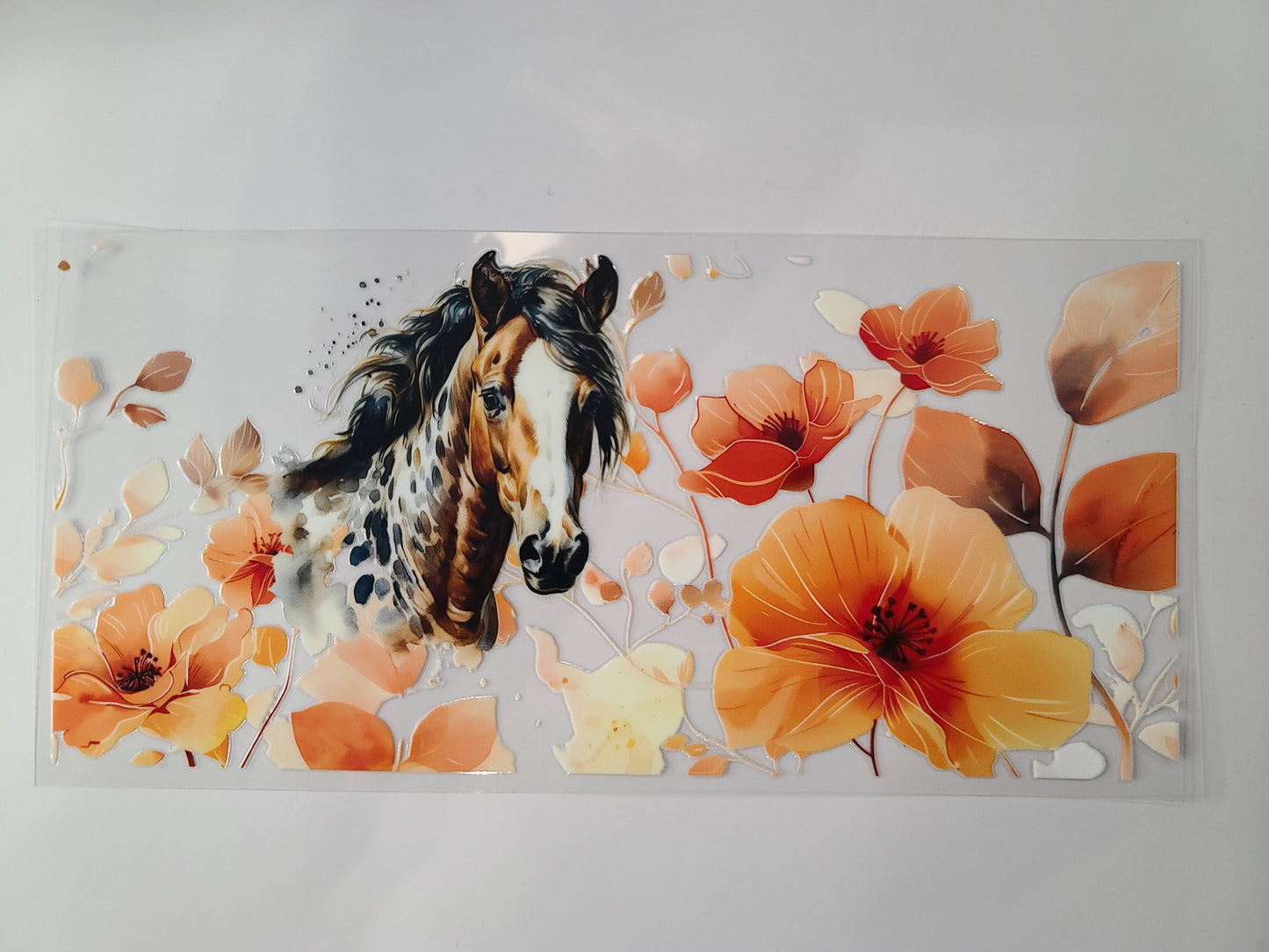 Horse With Orange Flowers