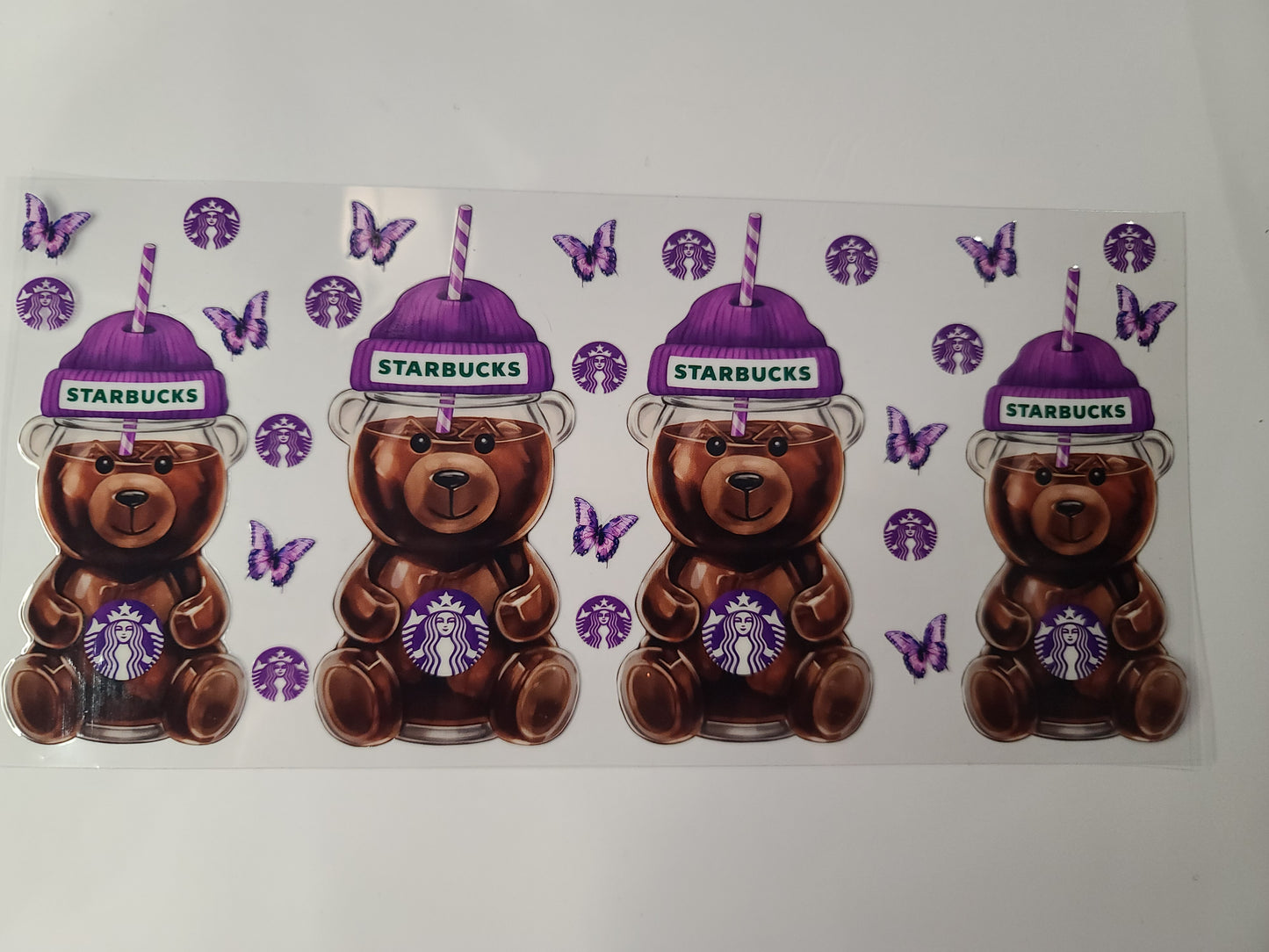 Purple Starbucks Coffee Bear