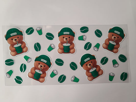 Green Starbucks Coffee Bear