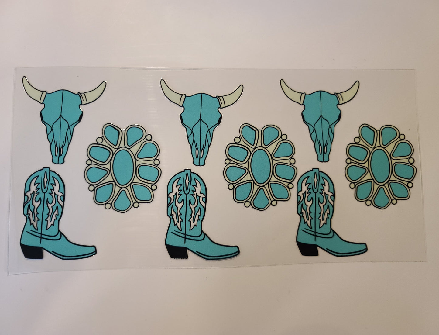 Teal Skull Boots W19