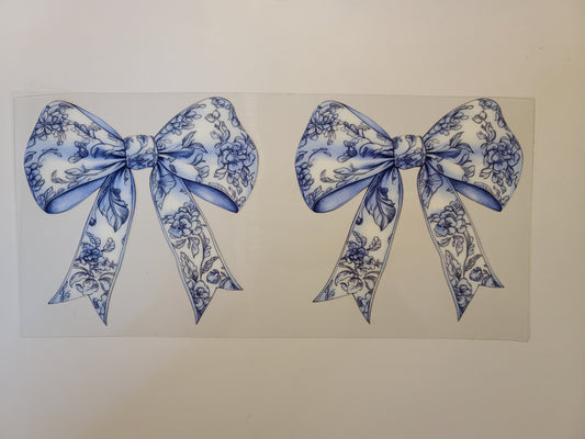 Blue Floral Bows