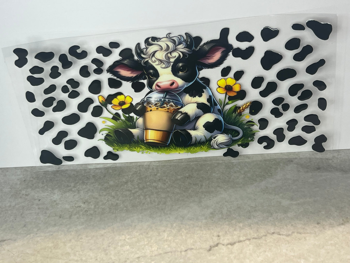 Cow Drinking Coffee