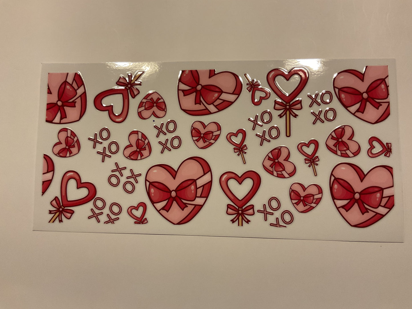 Valentines Hearts On Sticks XO Bows