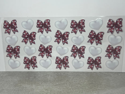 White Hearts and Red Bows