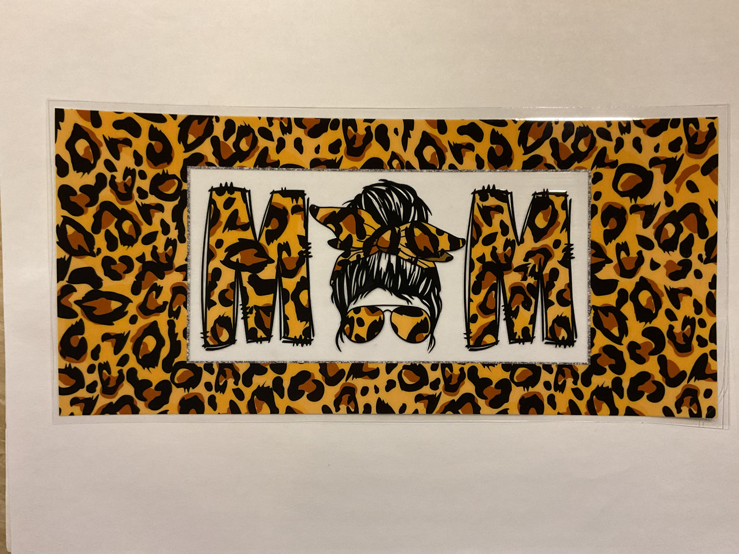 Mom Cheetah Print With Sunglasses and Headband Brown and Tan
