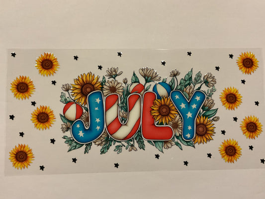 July Seasonal Sunflowers Flag