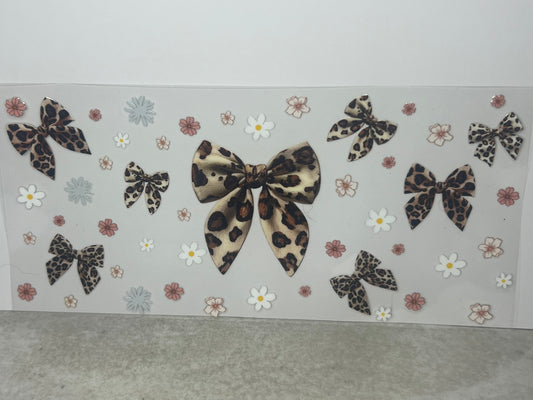 Cheetah Bows w/ Daisies