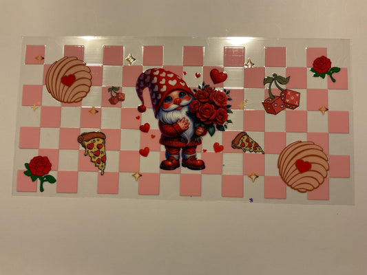 Valentines Gnome Roses and Food
