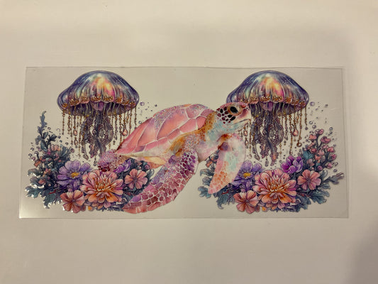 Sea Turtle With Jellyfish Ocean