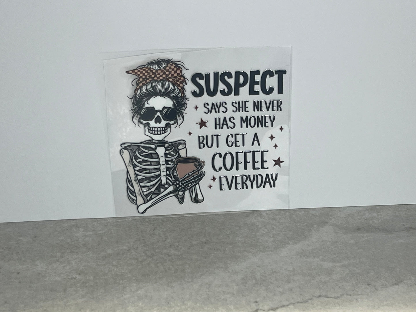 Skeleton Coffee ~ Decal
