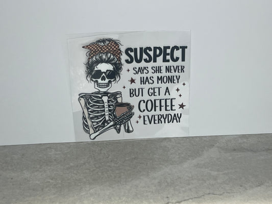 Skeleton Coffee ~ Decal