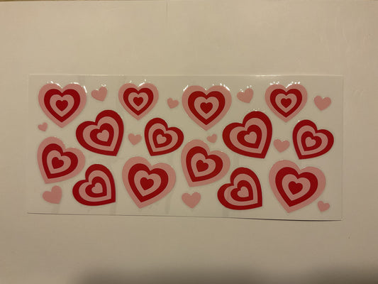 Valentines Pink and Red Target Hearts