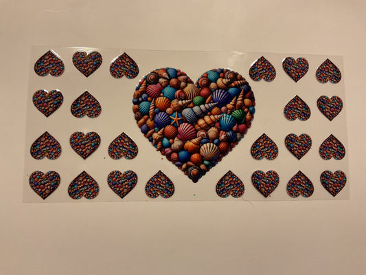 Colorful Seashells Heart