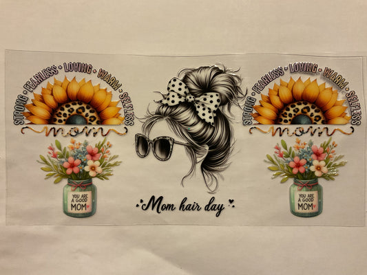 Mom Hair Day Sunflower Colorful Floral