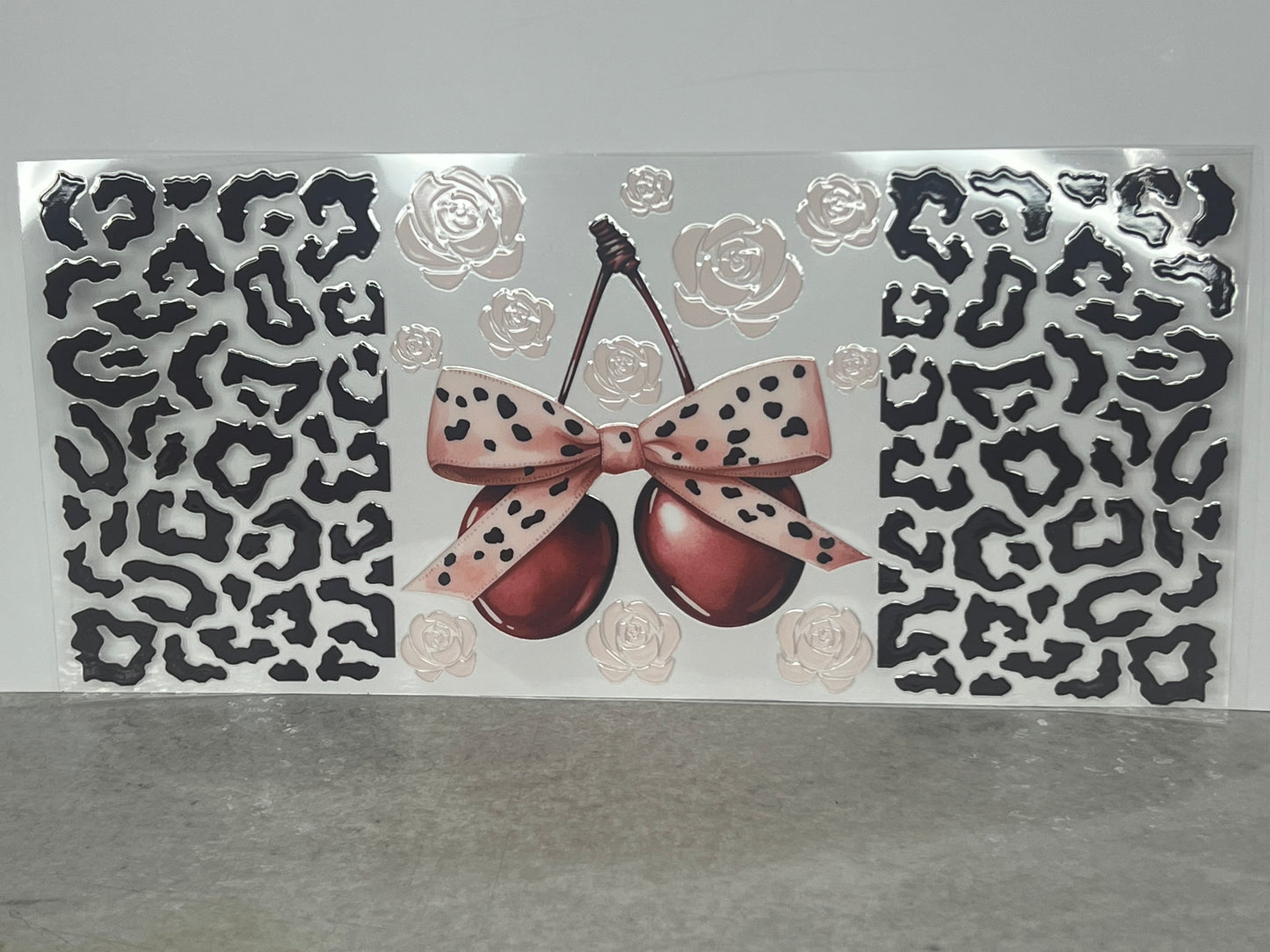 Cheetah Cherry Bow