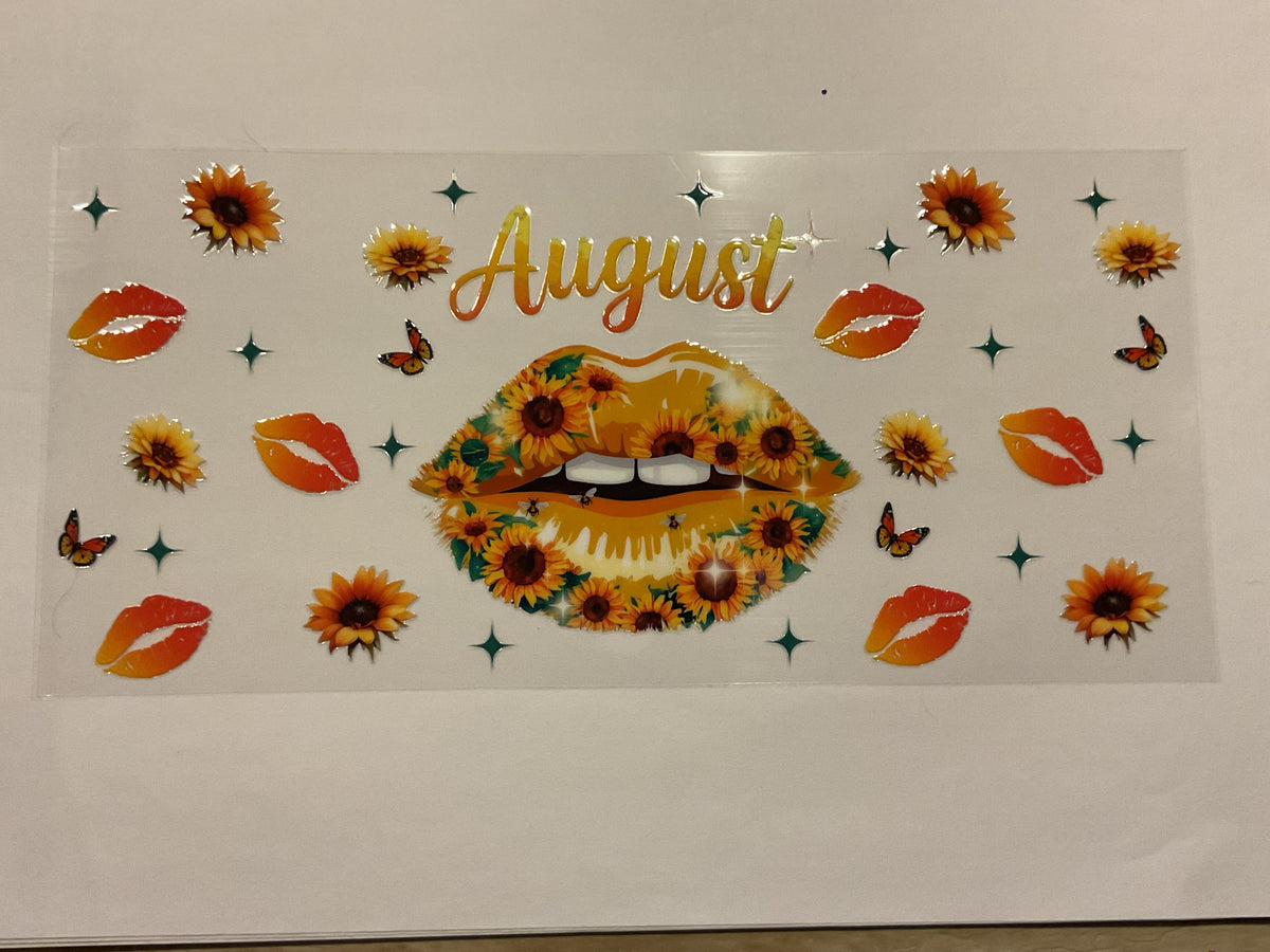 August Lips Flowers Butterflies