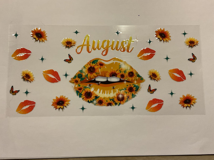 August Lips Flowers Butterflies