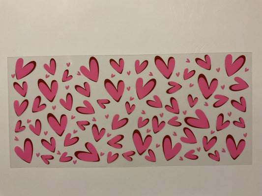 Pink and Brown Hearts