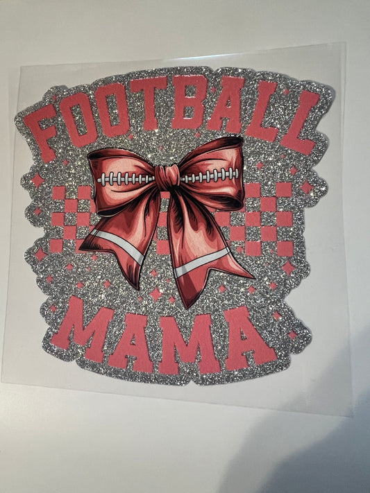 Glitter Football Mama ~ Decal