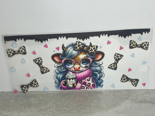 Cow Blue Hair Cheetah Print