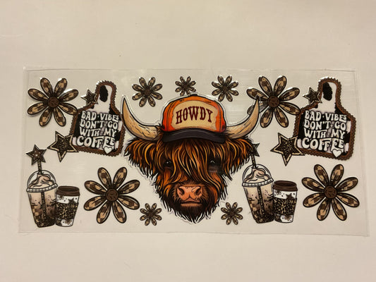 Highland Cow Howdy Western