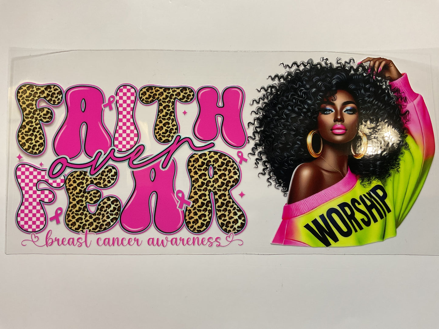 Faith Over Fear Worship Lady