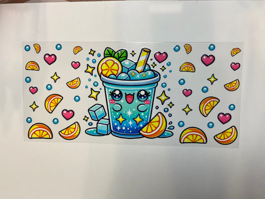 Blue Drink With Lemons