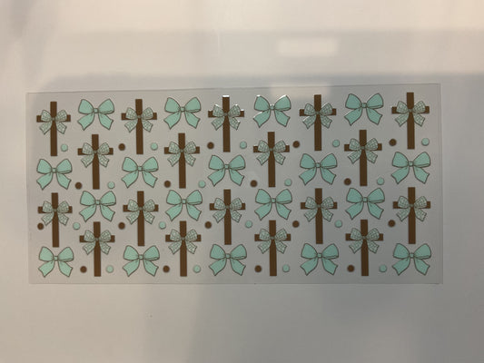 Crosses With Teal Bows Faith
