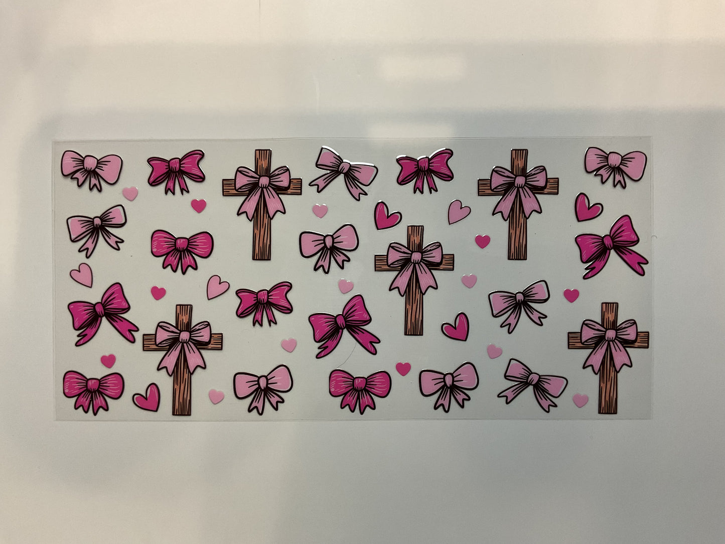 Crosses Pink Hearts and Bows Faith